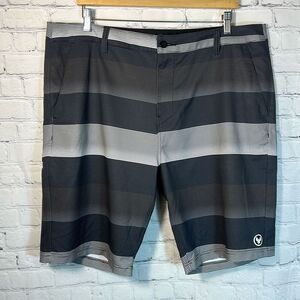 HSD Kirra Australia Shorts Mens 38 Black Gray  Swim Surf Trunks Board Shorts‎